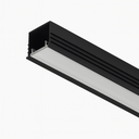 Perfil T Negro 24 x 12 x 3 MT Aluminio con Difusor (2)