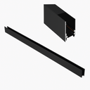 Riel Magnético de Superficie 2 MT X 25 X 50 Negro (2)