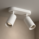 Foco suprficie GU-10 2/1 TS205S-2 WH BLANCA ACERO 220MM (2)