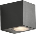 Aplique GU-10 TS-127S-1 BK de Pared Down Negro IP-65 72*95*80 PC (2)