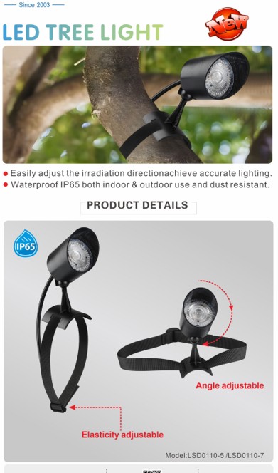 Lampara Ajustable 7w LSD0110-7 Arboles 3000K 485 lm 160*80*Ф50mm de Jardín (3)