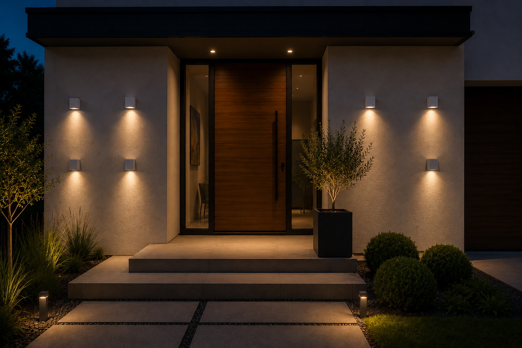 Aplique GU-10 GS53S-1 WH Down 60X155 Blanca EVOLIGHT IP-65 Aluminio (3)
