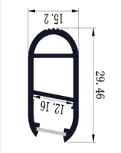 Perfil Perchero de Armarios para LED de 15.2 x 29 x 1 MT DS-W630 (4)