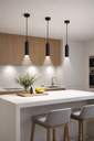 Lampara Suspendida GU-10 TS188-100x60mm NEGRA 10cm LX (3)