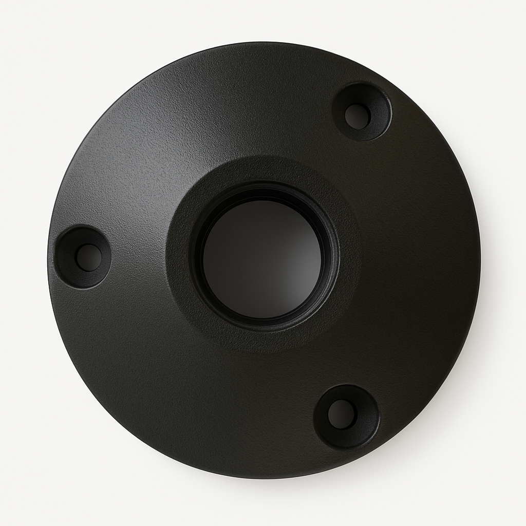 Base AX-03 para Baliza 1/2" 76 x 30 mm de Aluminio Negro (JT-15312) (2)