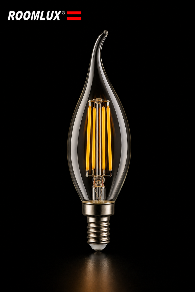 Bombillo 4w 3000k E-12 B70102 Vintage T/Vela CA-45T 400LM 110V-130V ROOMLUX (2)