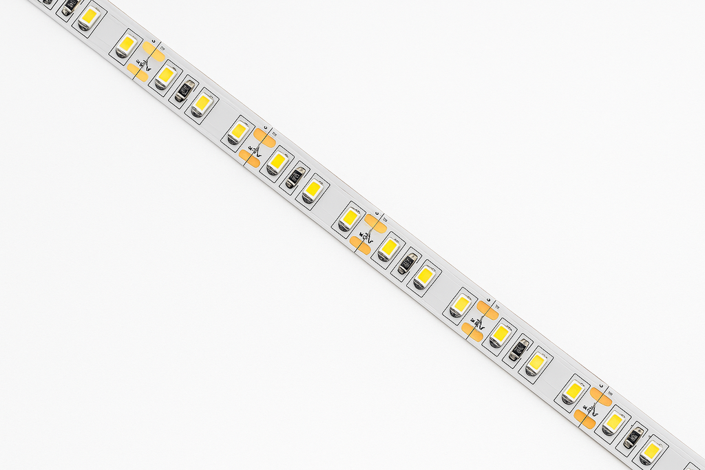 Cinta 3000K 24V 9W/M SWW120F010W24-2835 10MT 10 mm CRI-90 120 LED/MT IP-20 3M Rojo (2)