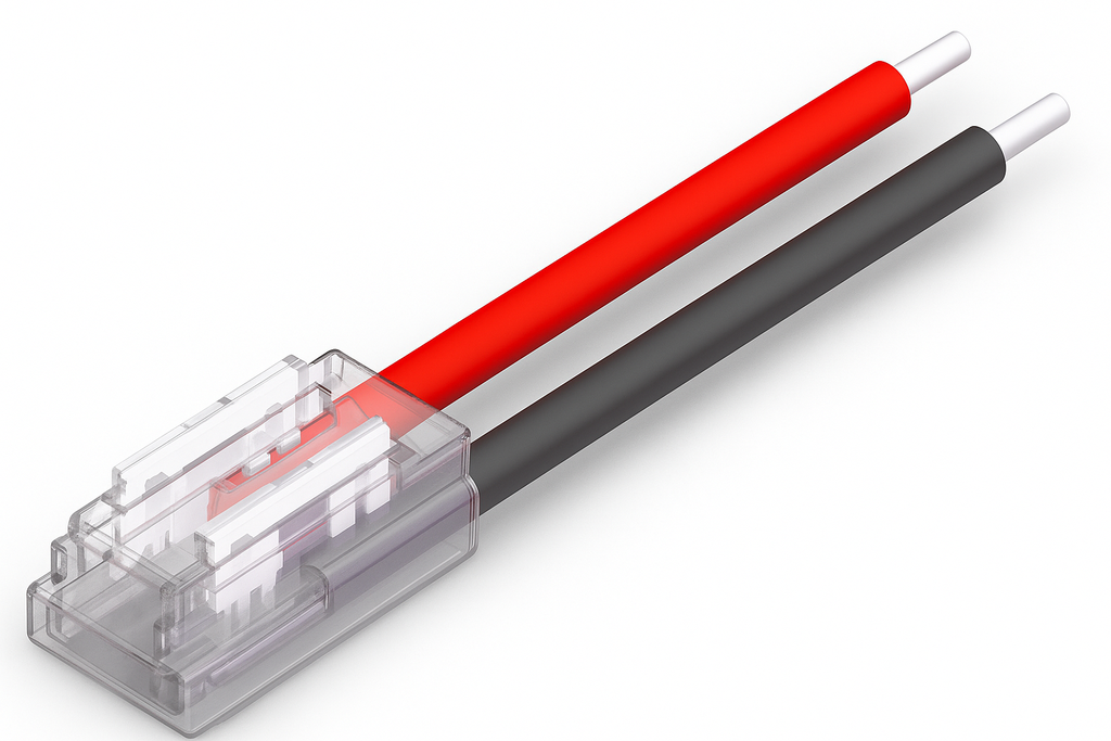 Conector 8MM Cinta LED KDL-2PIN-8MM-A con Cable de 10 CNT IP-20 (2)