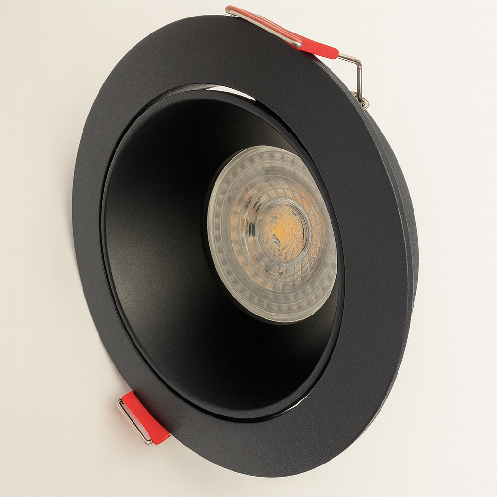 Empotrable Basculante GU-10 TS24 BK Recesada Negro PC Ø 72MM (85*40) EVOLIGHT (2)