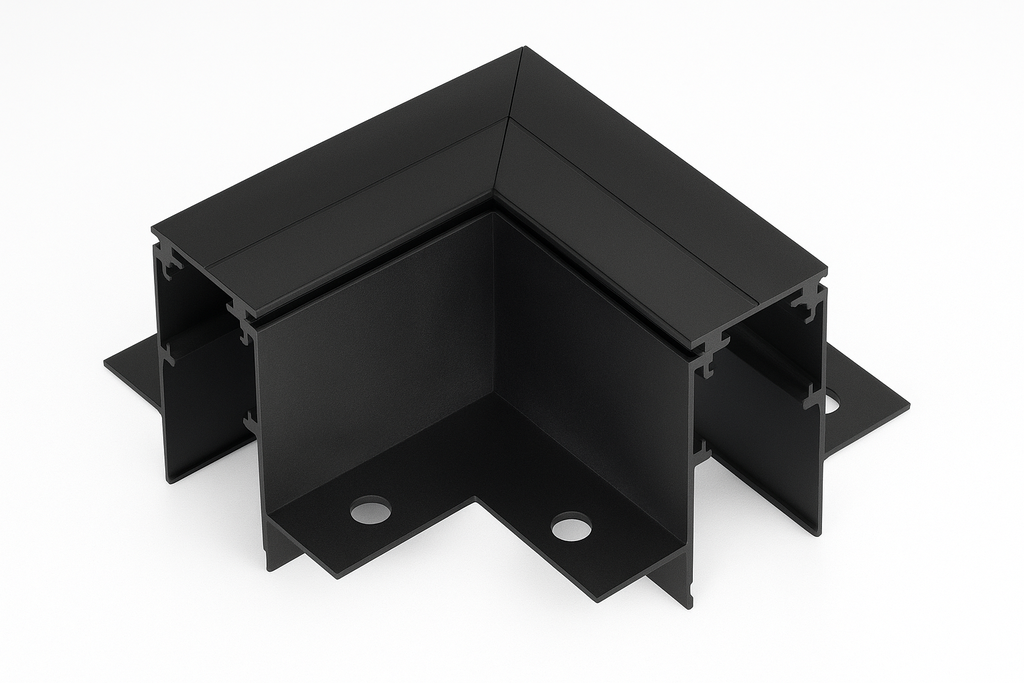 Unión Magnética Horizontal T2203L para Riel Magnético Interior 85*85*46 para Riel T2210B Negro (2)