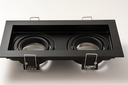 Empotrable Basculante GU-10 TS71S-2 BK # Doble recesada (Negro) 175*85 (185*100*38) ALUMINIO (2)