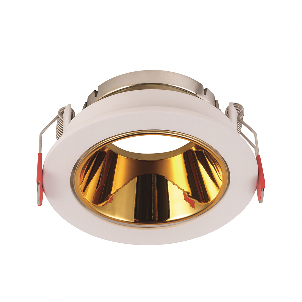 Empotrable Basculante Ø CS63 GU-10 Recesada Plástica 90 MM (Hueco de 75MM) Blanco C/RIN SG (2)