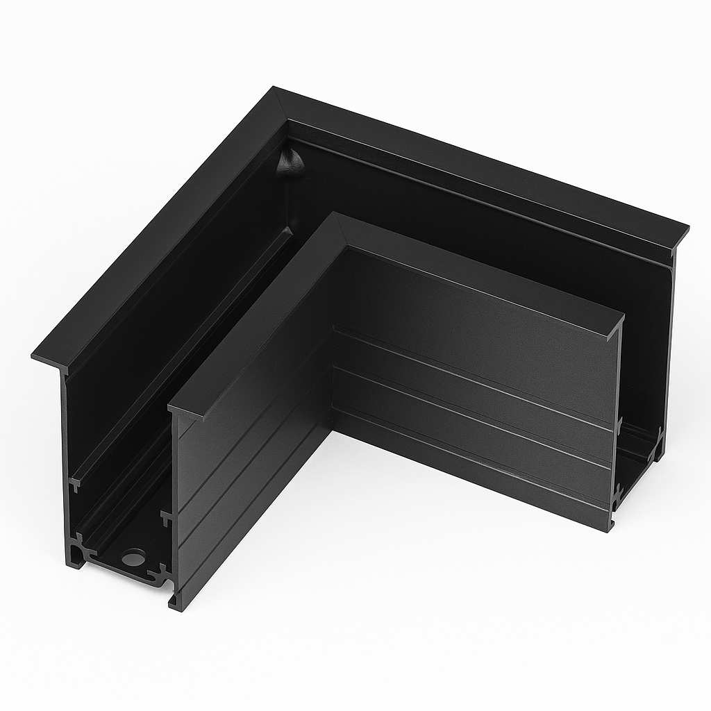 Unión Magnética Horizontal T2207L para Riel Magnético Exterior “LARKO” 85*85*46 para Riel T2210D Negro (2)