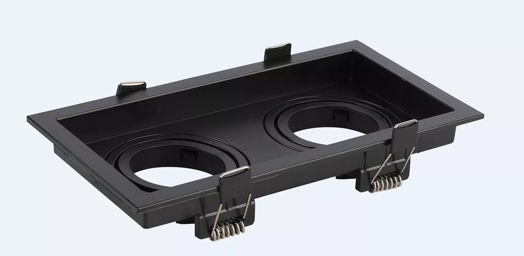 Empotrable Basculante GU-10 TS131-2 BK # Doble Recesada (Negro) 175*90 (190*106*38) PC EVOLIGHT (2)