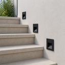 Empotrable de Escalera 3W 3000K LBD7010-3 BK 20LM 58*58*45 IP-65 Negro (2)