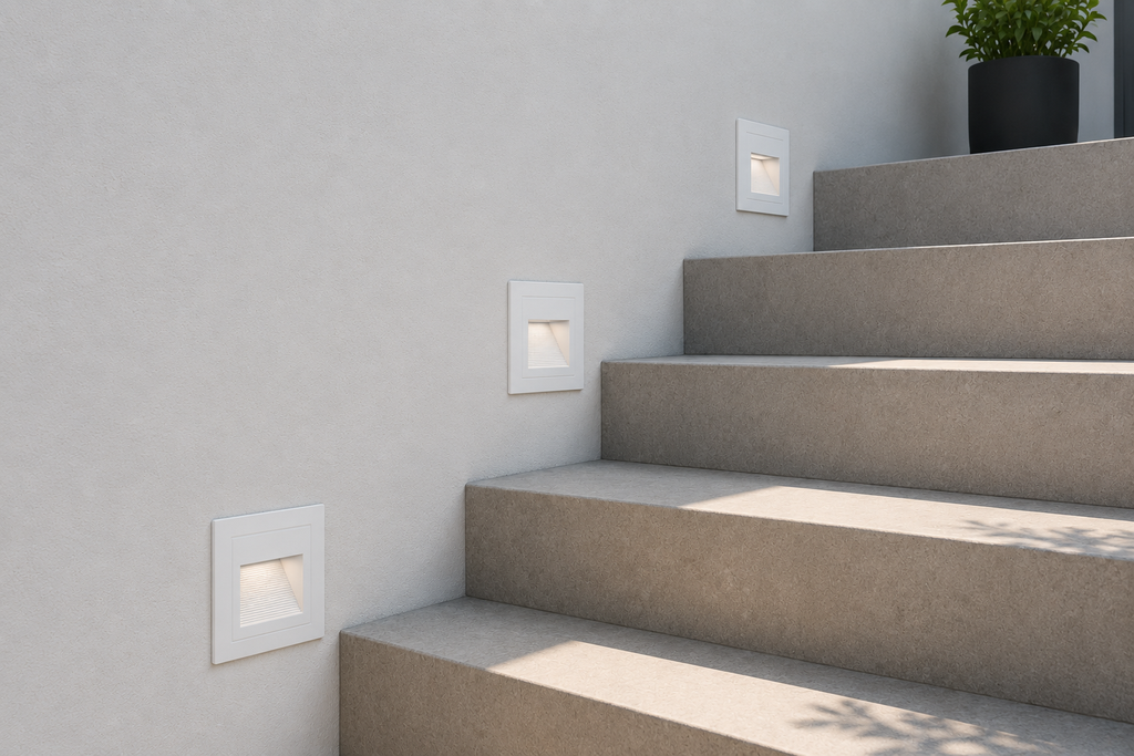 Empotrable Escalera 3W 3000K LBD7010-3 WH 20LM 58*58*45 IP-65 Blanco (2)