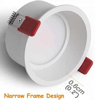 Empotrable Fija 12W CCT LZ-HG720 Blanca Recesada Frost 105x90mm 100-245v (2)