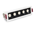 Empotrable lineal DOTS 10W 3000K 139X37mm blanco/negro 30° 85-265V lineal recesada LED LZ-XD600 (3)