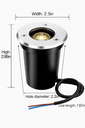 Empotrable Piso 1w 3000K JT-15617-SS 65 mm acero inox 110-240V (2)
