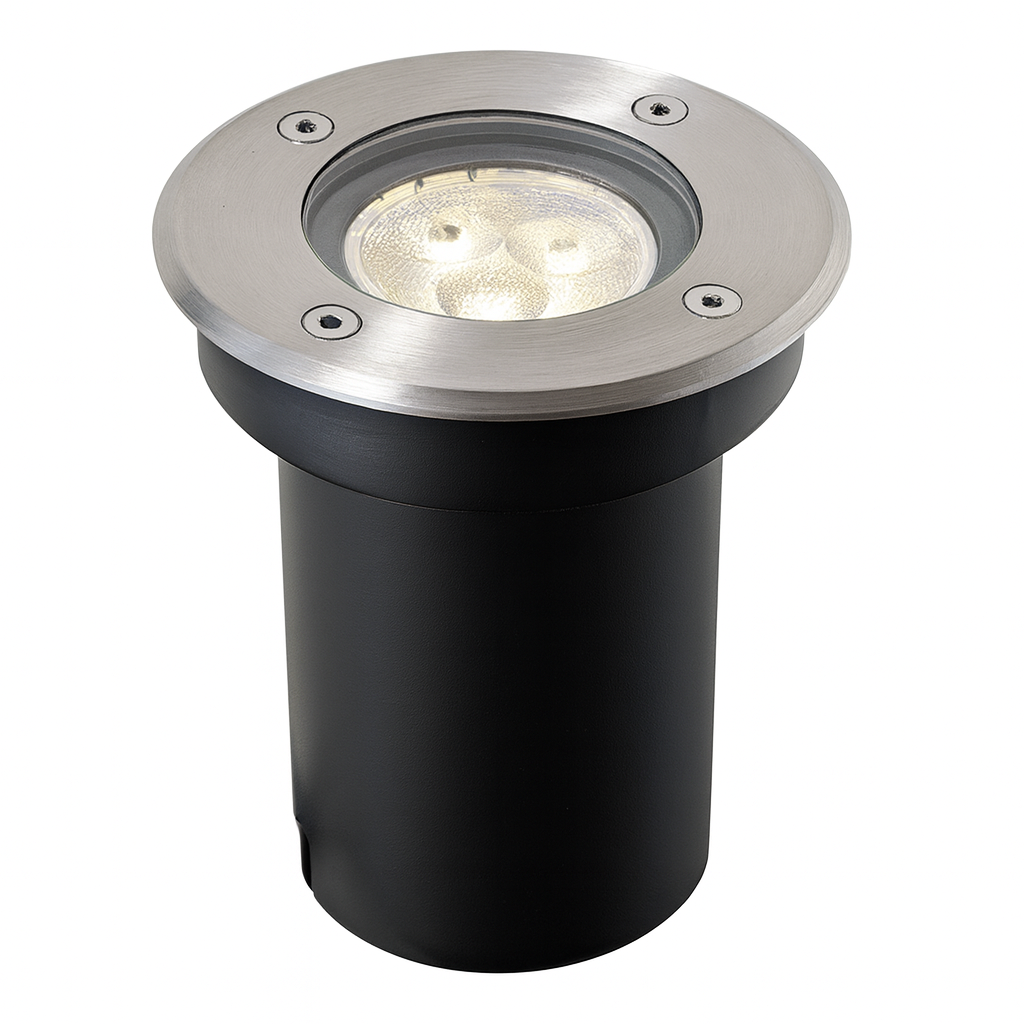 Empotrable de Piso GU-10 JT-15604D-SS Cuerpo de Aluminio con Cubre Falta de Acero Inoxidable IP-65 (2)