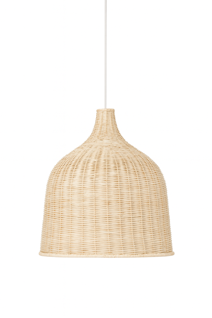 Lampara Decorativa de Rattan Tipo Canastica 60x60 cm Suspendida (2)