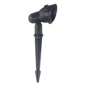 Lampara de jardin gu-10. JT-15125 BK proyector de jardín aluminio c/puya plástica color negro (2)