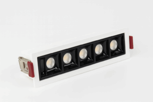 Empotrable Lineal DOTS 10W 3000K Dimeable 139X37mm Blanco/Negro 30° 85-265V Lineal Recesada BY-G2011 (2)