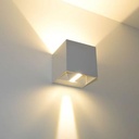 Aplique 6W 3000K LBD3010B-6X Cubo WH 2X3W Blanco 85-265V 2X3 IP-65 EVOLIGHT (4)