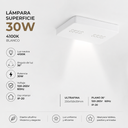 Lámpara Superficie 30W 4100K DOTS BY-X105-2 Blanco Ultrafina 200x158x39mm Plano 36º 100-265v 60hz (2)