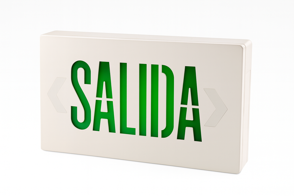 Lampara de Emergencia Salida Verde Roomlux G68300 120/230V 2 Caras (2)