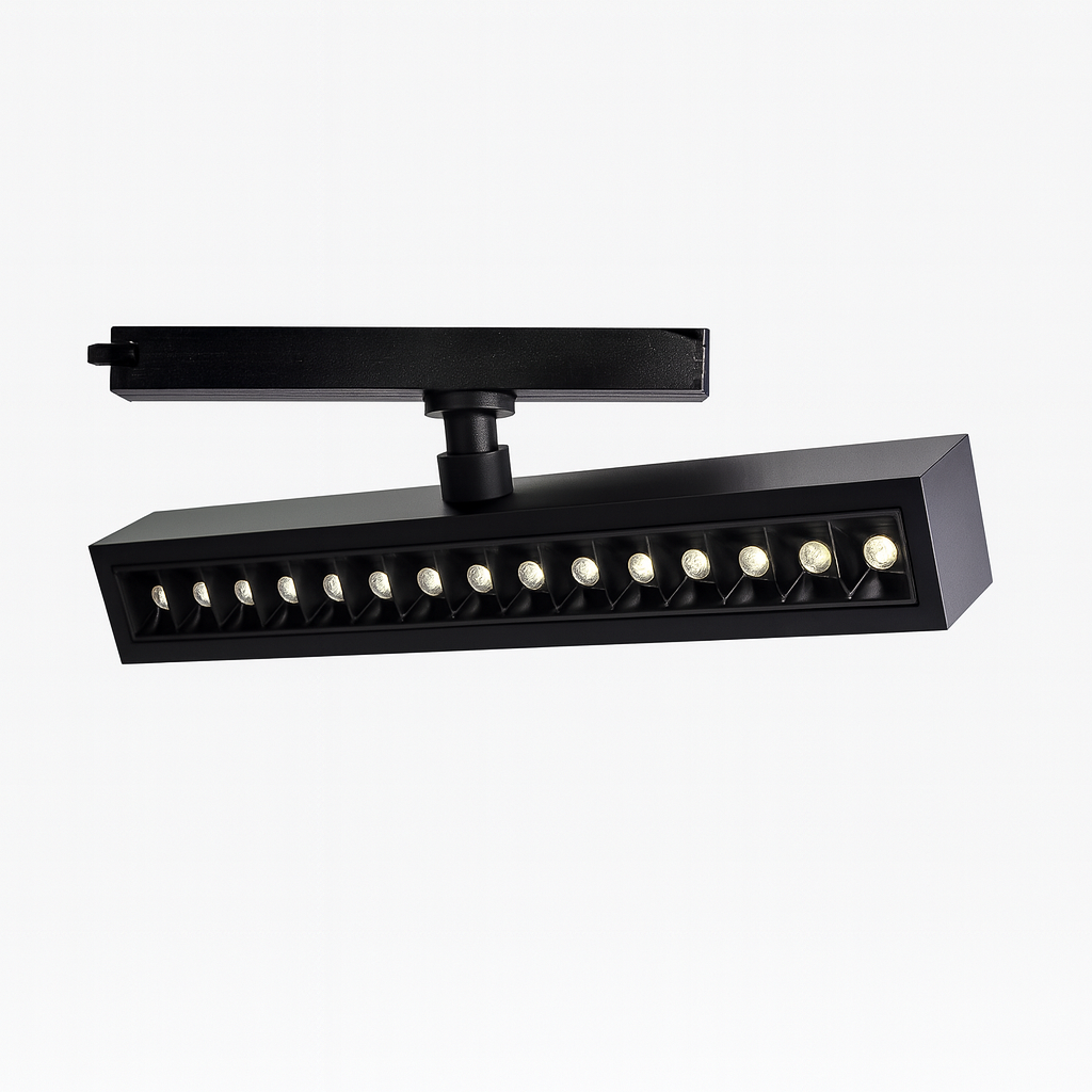 Foco Magnético de Riel 12 w 3000k 220 mm Basculante Recesada LED 24º, 48v DC (2)