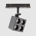 Foco Magnético Riel 8w 3000k 100*100MM Recesado Basculante 48v DC 24º (2)