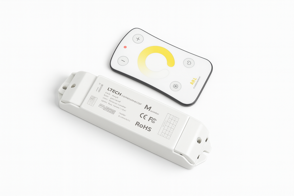 Controlador LED M2+M4-5A CV 12-24V 5A*4CHG MAX 12A 108W/216W/ Inalámbrico (2)