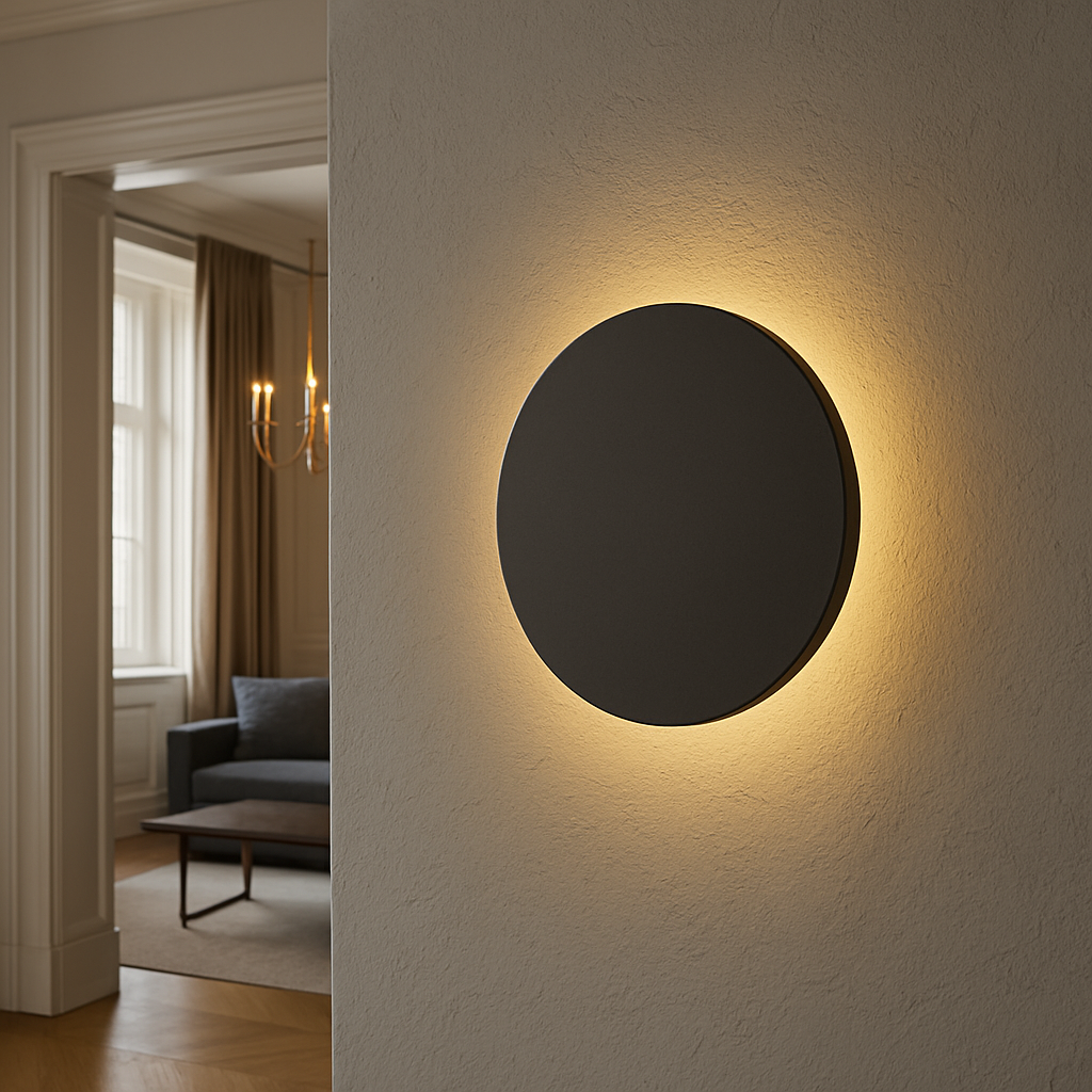 Aplique 12W 3000K LBD4460-12w Pared LED Negro 160 mm 100-240V IP-65 Redondo (4)