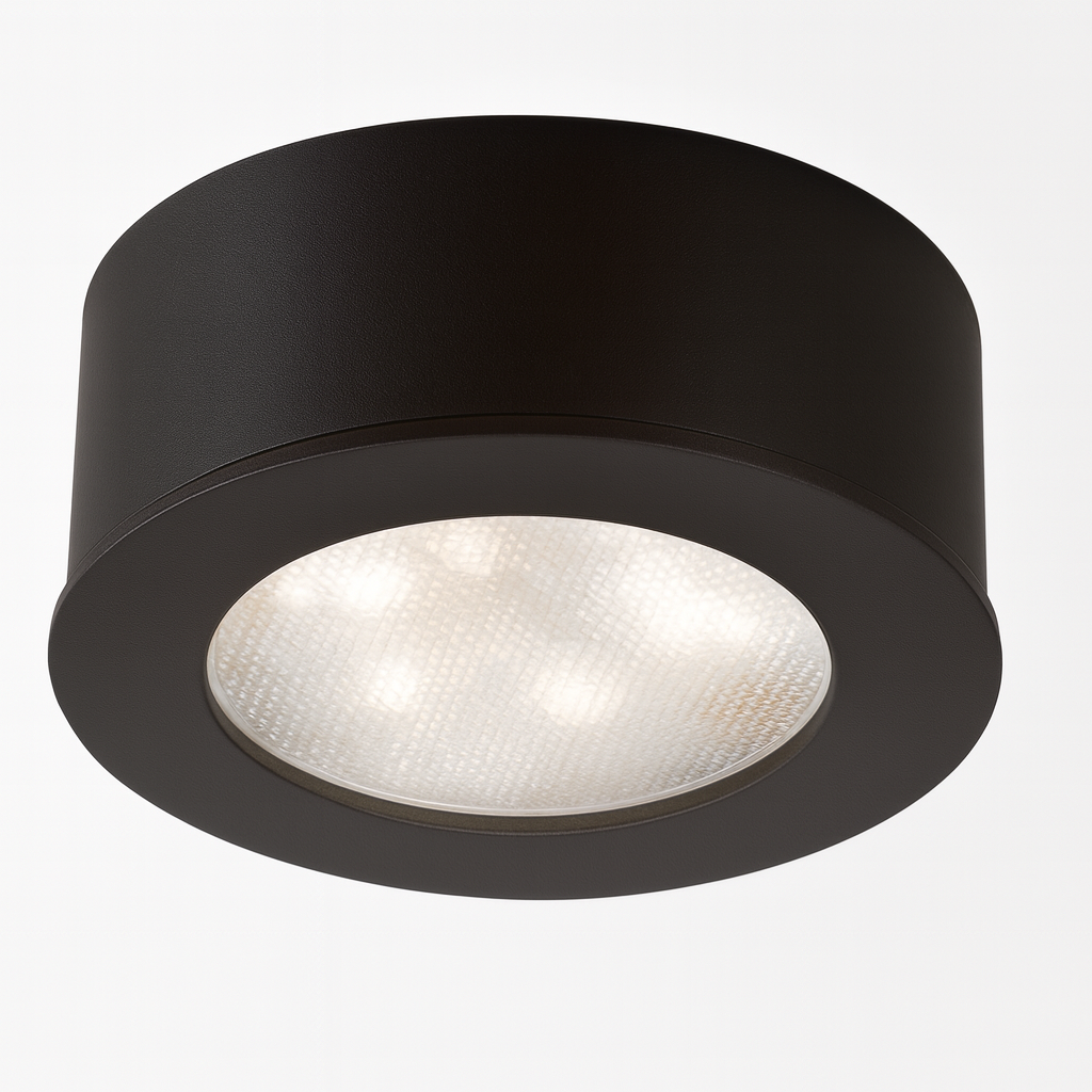 Lámpara de Superficie 2w 3000k LCG111B-2 BK negro Ø 70mm x 14.5mm 35° 100-265v de Gabinete (2)