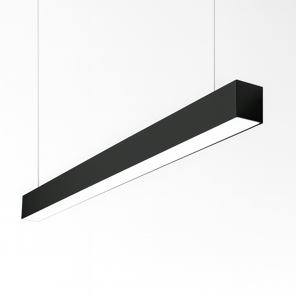 Lámpara Suspendida 24w 4100K LZ-BGD1200 1200X35X70 Negra Lineal 120° 85-265V (2)