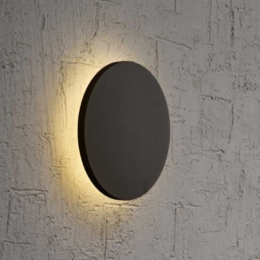 Aplique 15W 3000K LCW4880R-15 PARED Redondo LED Negro 250 mm 100-240V IP-65 Exterior (2)