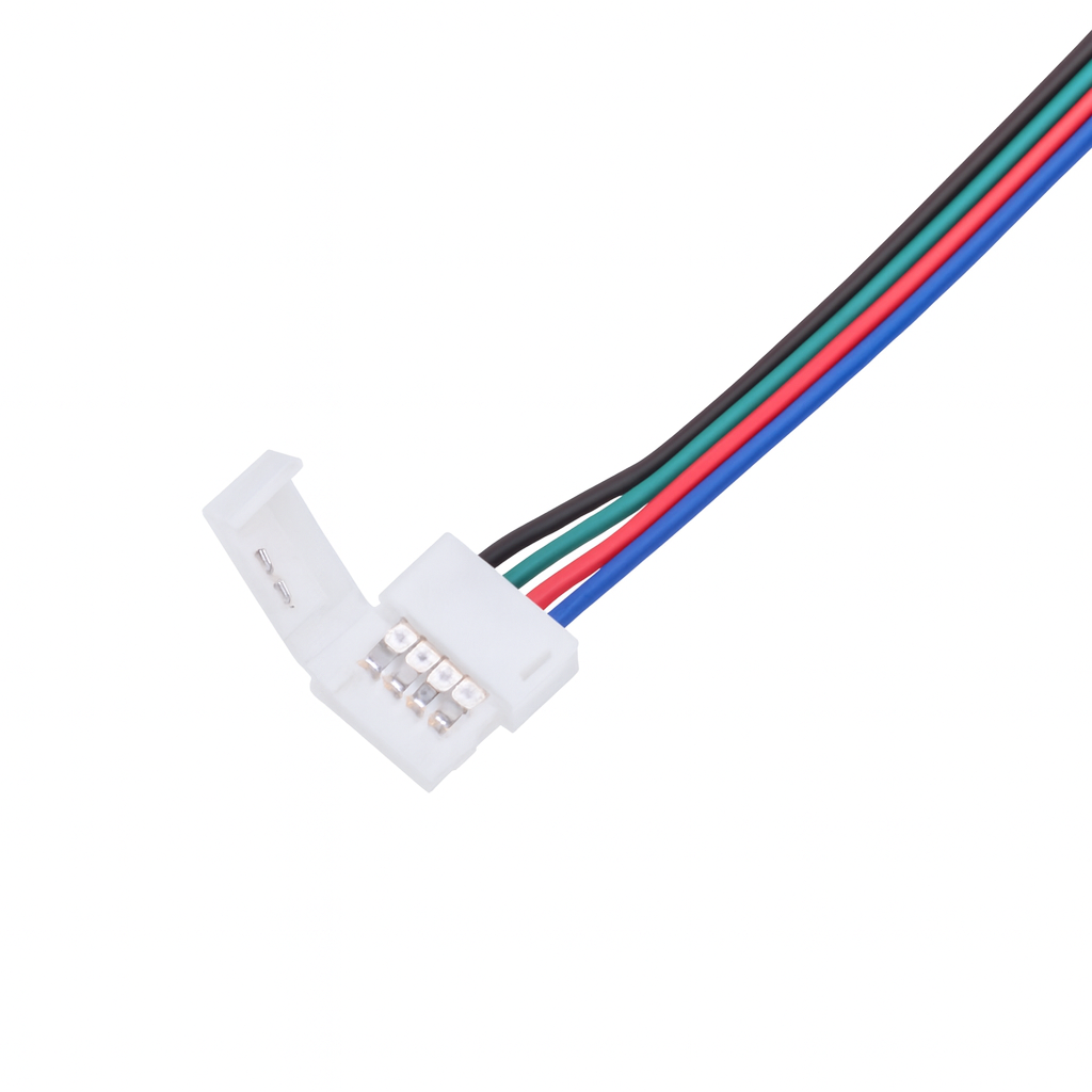 Conector 10 MM Cinta LED 5050 RGB IP44 1 Salida Y Cable (2)