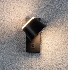 Aplique 7W 3000K LXD0840F-7 c/Swicht BK Negro 150*86*145 100-240V EVOLIGHT (2)