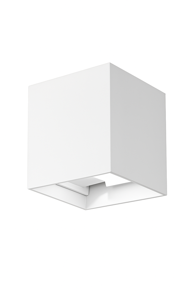 Aplique 6w 3000K cubo BLANCO 85-265V AJUSTABLE LX IP-65 Exterior (2)