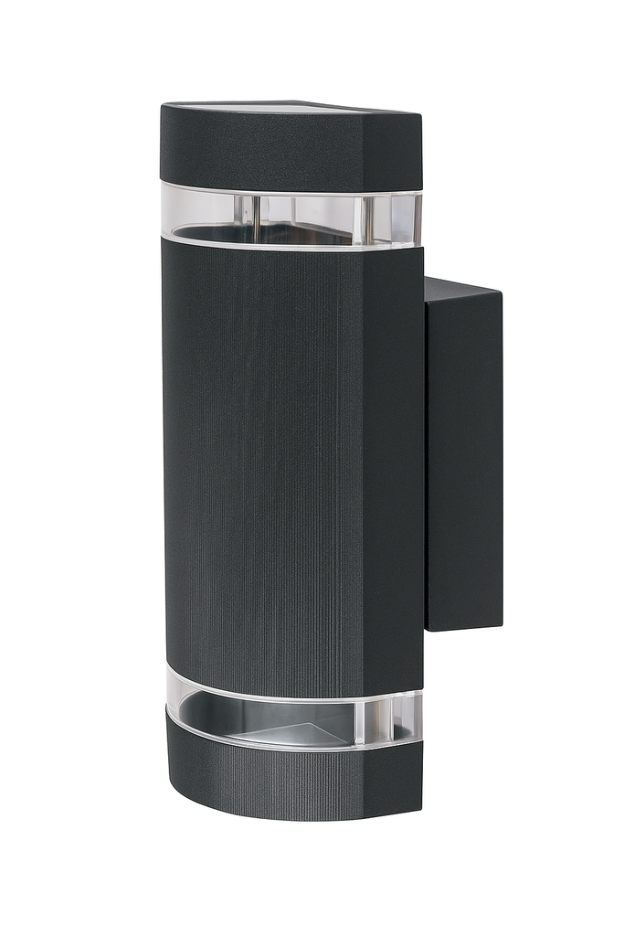 Aplique E-27 GS65R-2 BK UP-Down 235*101*95 Negro Redondo EVOLIGHT IP-65 (2)