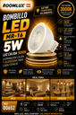 Bombillo 5W 3000k MR-16 GU5.3 110-130V 425Lm 38° B3520- ROOMLUX
