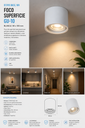 Foco Superficie GU-10 D27410 Basculante WH Blanca 96X100 POLY ROOMLUX