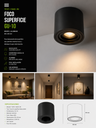 Foco Superficie GU-10 TS101-1 Basculante Negra 80*85 Aluminio