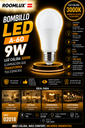 Bombillo 9w 3000k E-27 A-60 810lm 100-265V B15580 ROOMLUX
