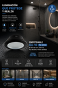 Empotrable Gu-10 TS-06 BK IP-65 92 mm (70mm) PC Negro para Baños
