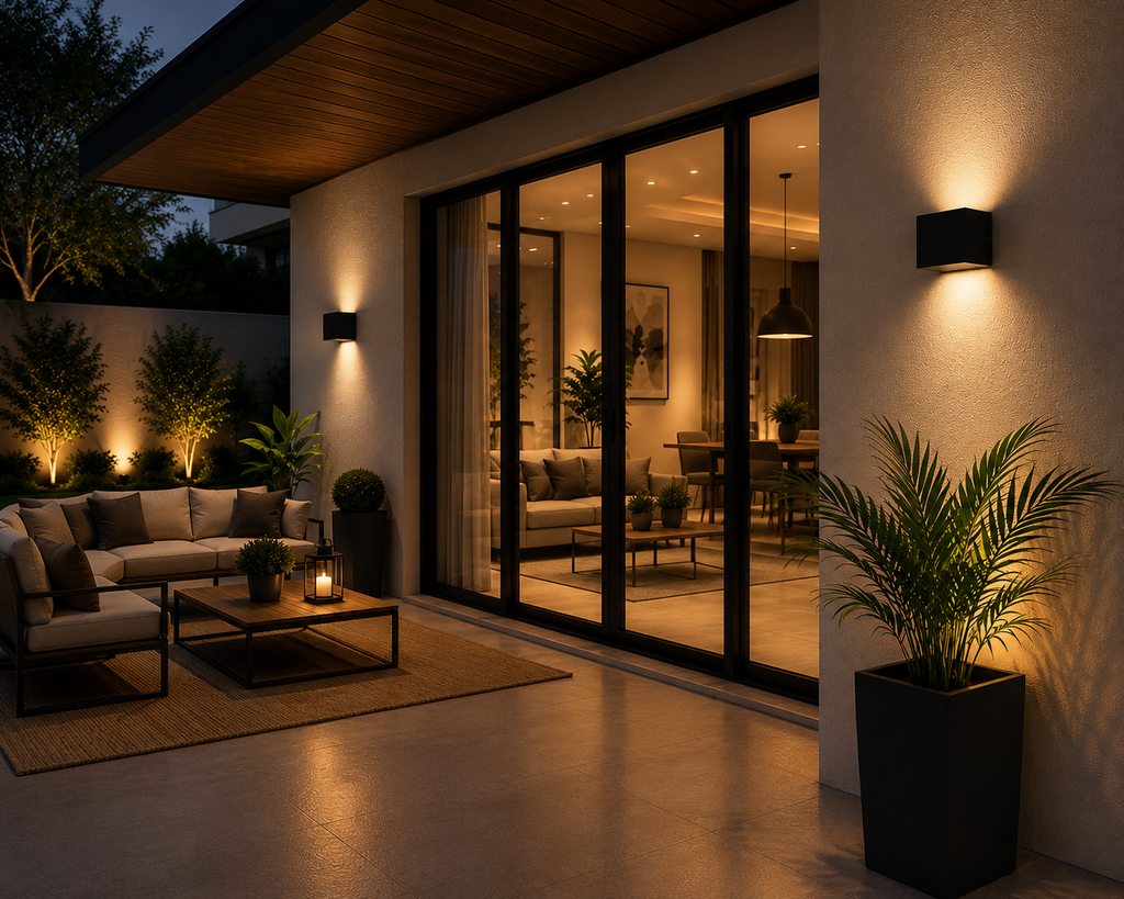 Aplique 6W 3000K B72710-2X3W Cubo BK NEGRO 100-240V IP-65 Roomlux