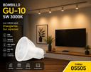 Bombillo 5W 3000k GU-10 B05520 110-265V ROOMLUX 38º