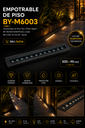 Empotrable de Piso 12w 2700k Negra BY-M6003 500X90mm Lineal 85-245V IP-65 30º Jardín