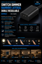 Switch Dimmer de Barrido Lateral Doble Regulable DMSC